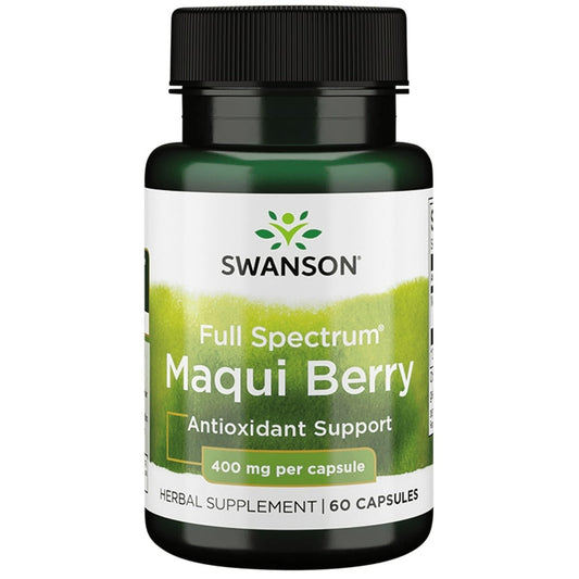 Product bottle of Swanson Full Spectrum Maqui Berry 400 mg 60 capsules