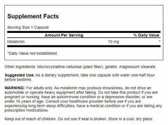 Close-up of 10mg Melatonin capsule