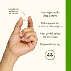 Close-up of Swanson Melatonin 10mg capsules
