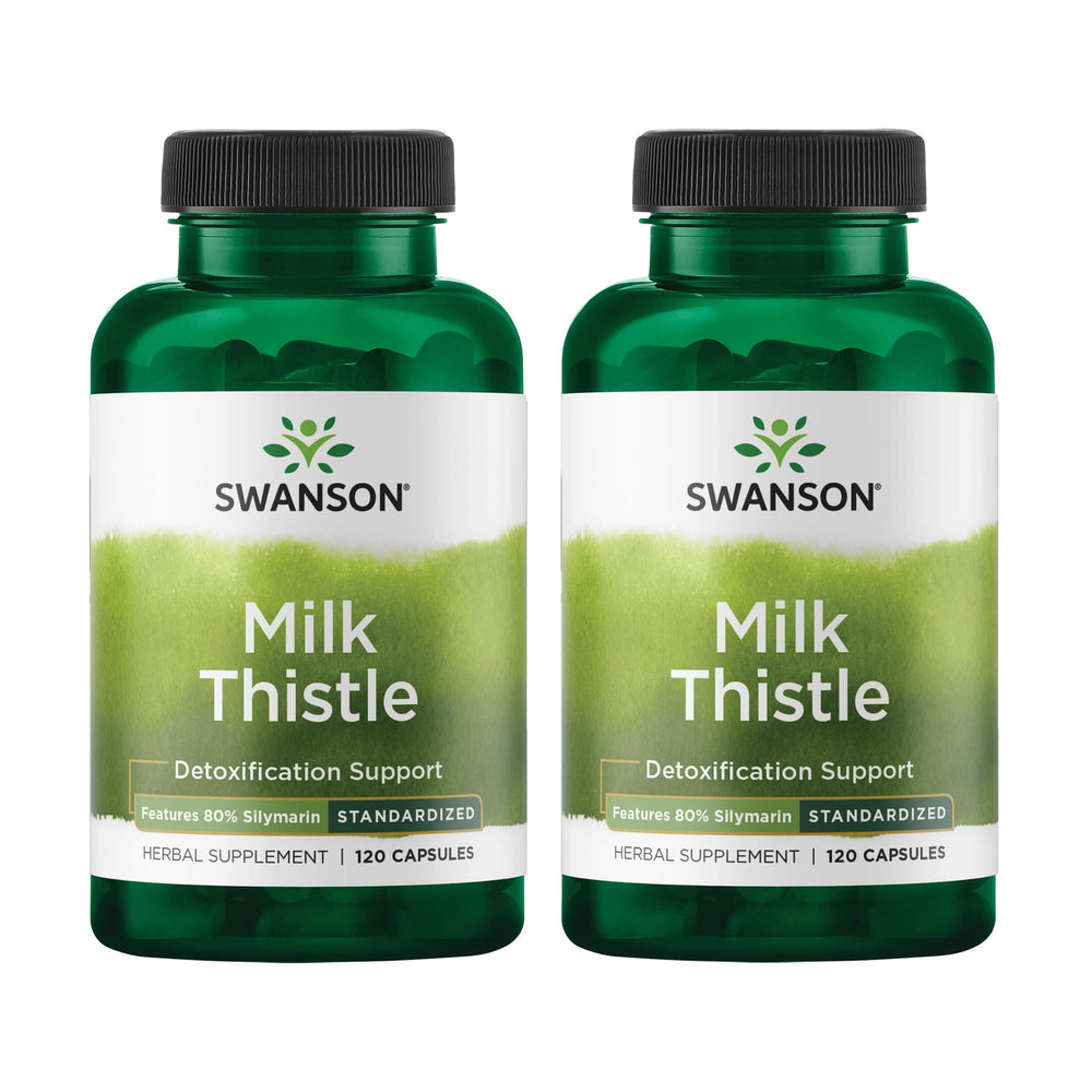 Swanson Milk Thistle Standardized 2-pack bottle - hero image