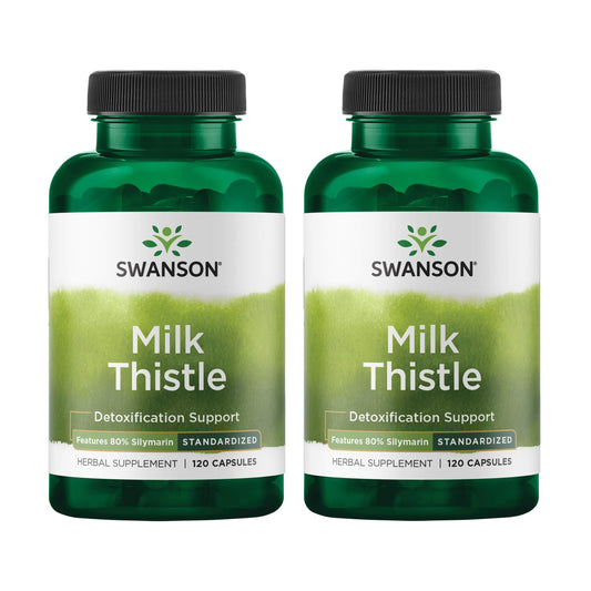 Swanson Milk Thistle Standardized 2-pack bottle - hero image