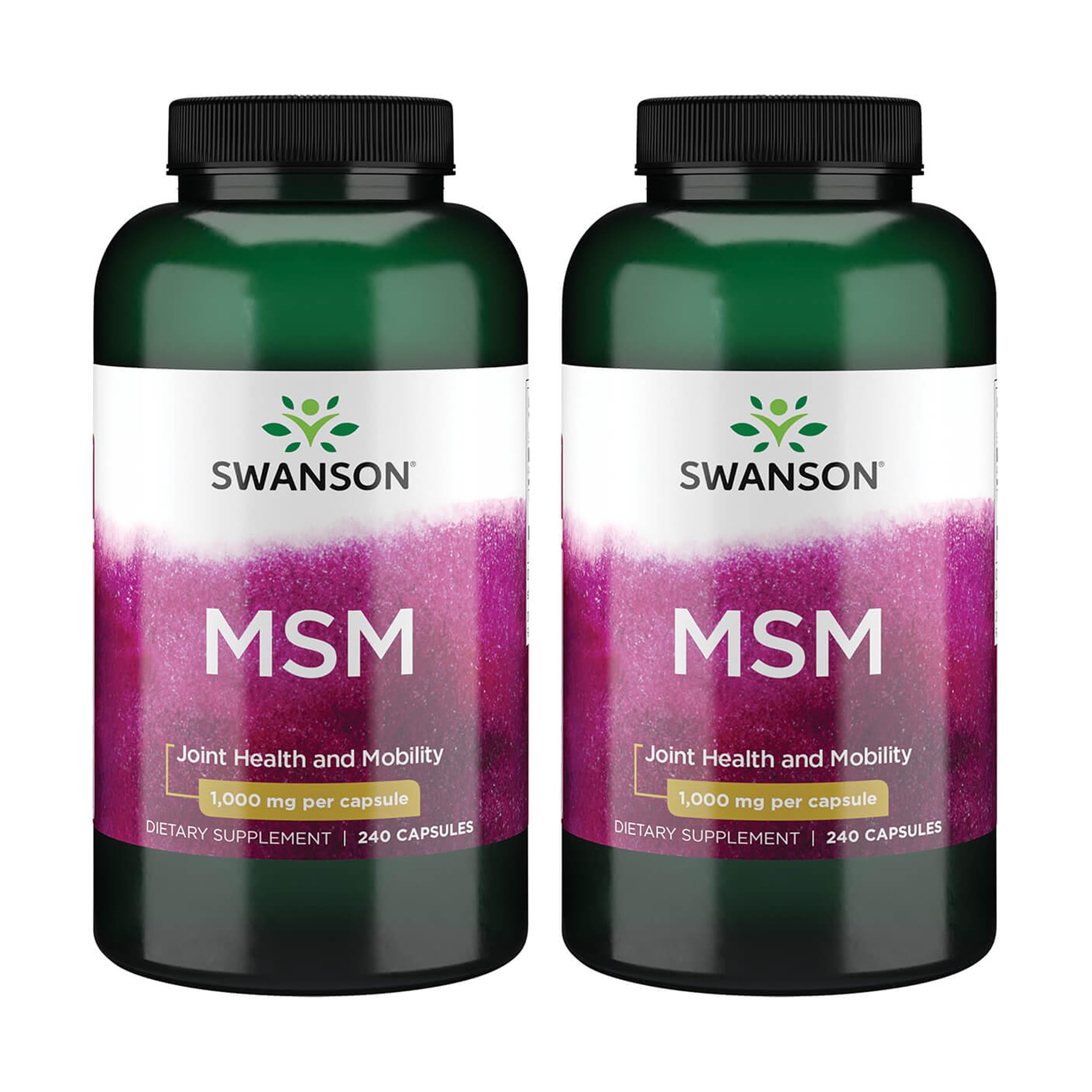 Swanson MSM 240 capsules 1000mg per bottle - hero image