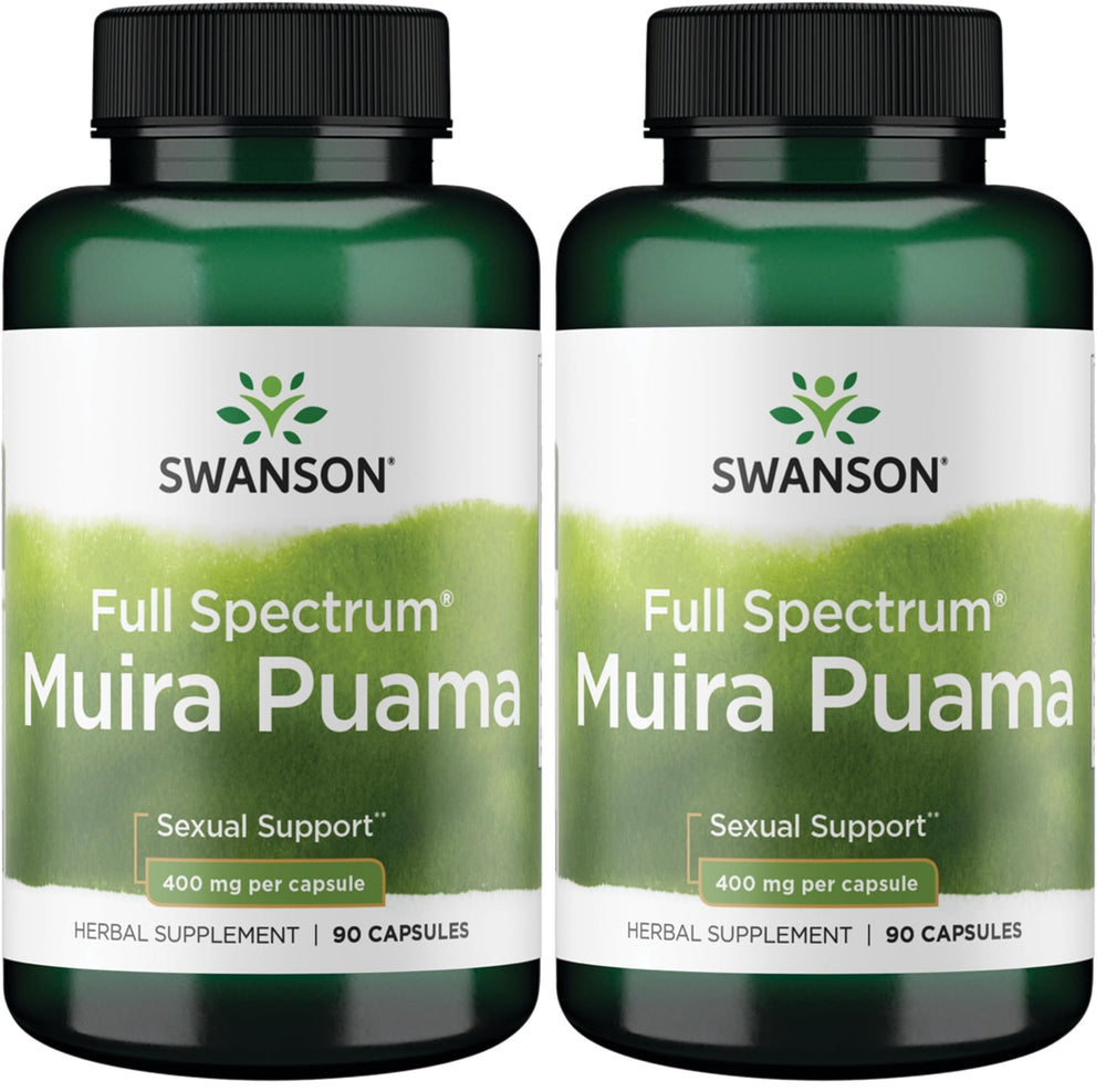 Swanson Muira Puama Root 400 mg bottle – front view