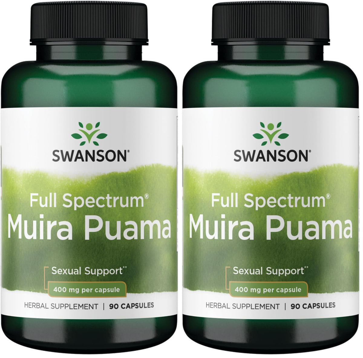 Swanson Muira Puama Root 400 mg bottle – front view