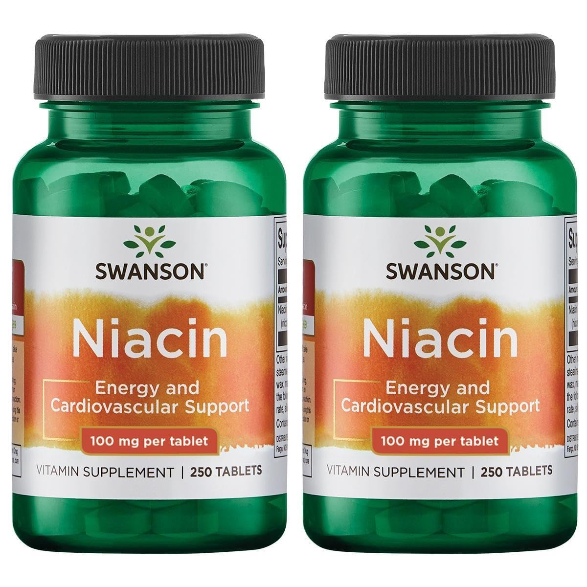 Swanson Niacin Vitamin B3 100 mg NE - 250 tablets, 2-pack