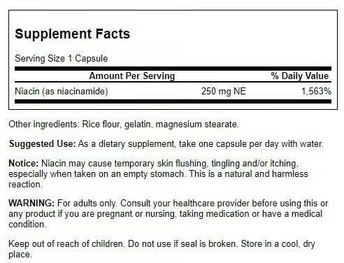 Swanson Niacinamide 250 mg capsules – two-pack packaging (image 2)
