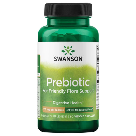 Swanson Nutraflora 375 mg - 60 Veg Capsules bottle label