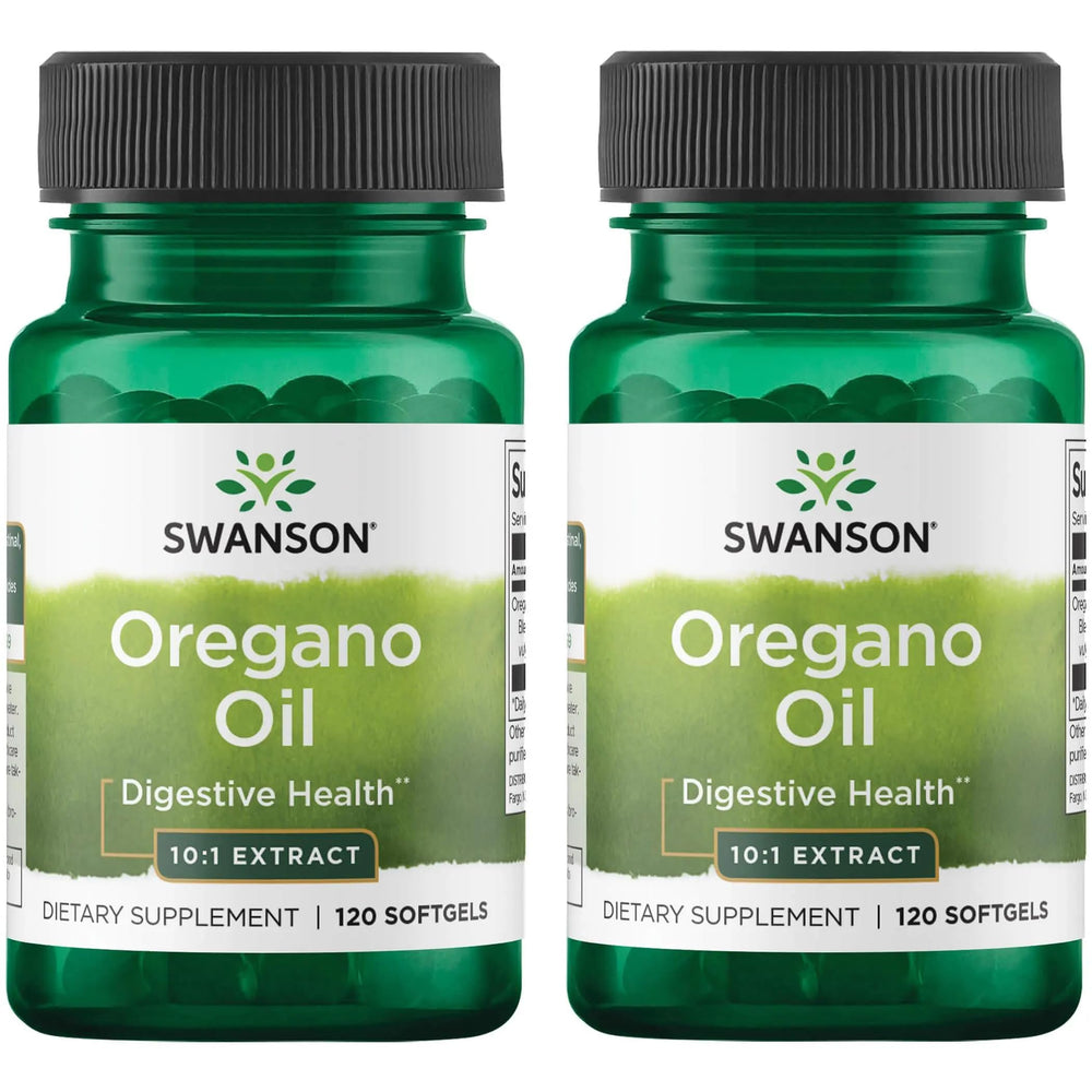 Swanson Oregano Oil 10:1 Extract 2-pack front view