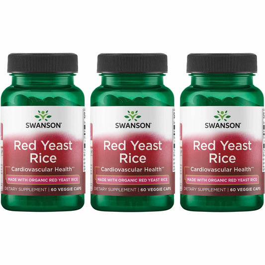 Swanson Organic Red Yeast Rice bottle and capsules