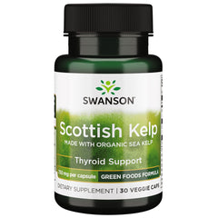 Swanson Organic Scottish Kelp 750 mg Vegetarian Capsules bottle