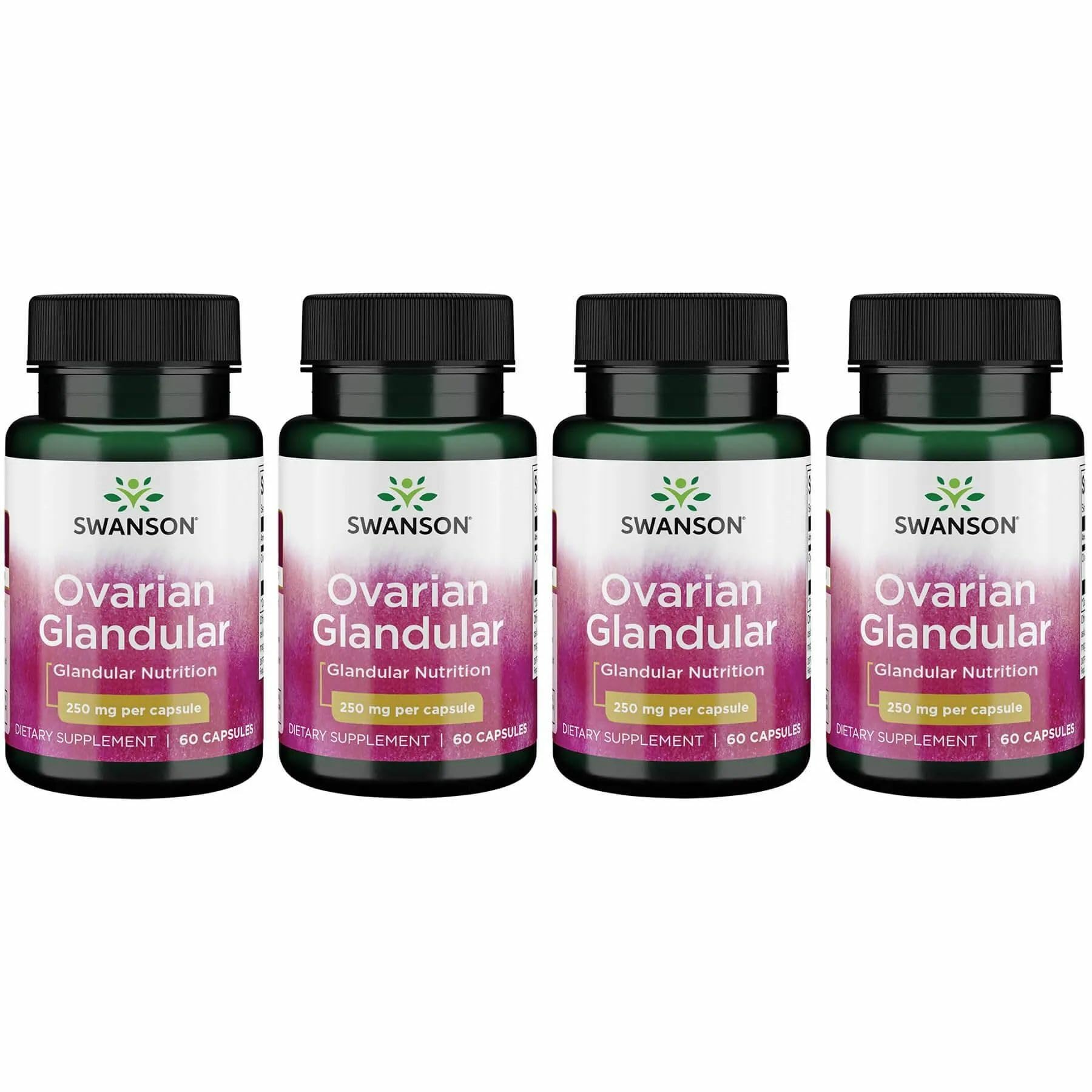 Swanson Ovarian Glandular bottle label showing 60 capsules