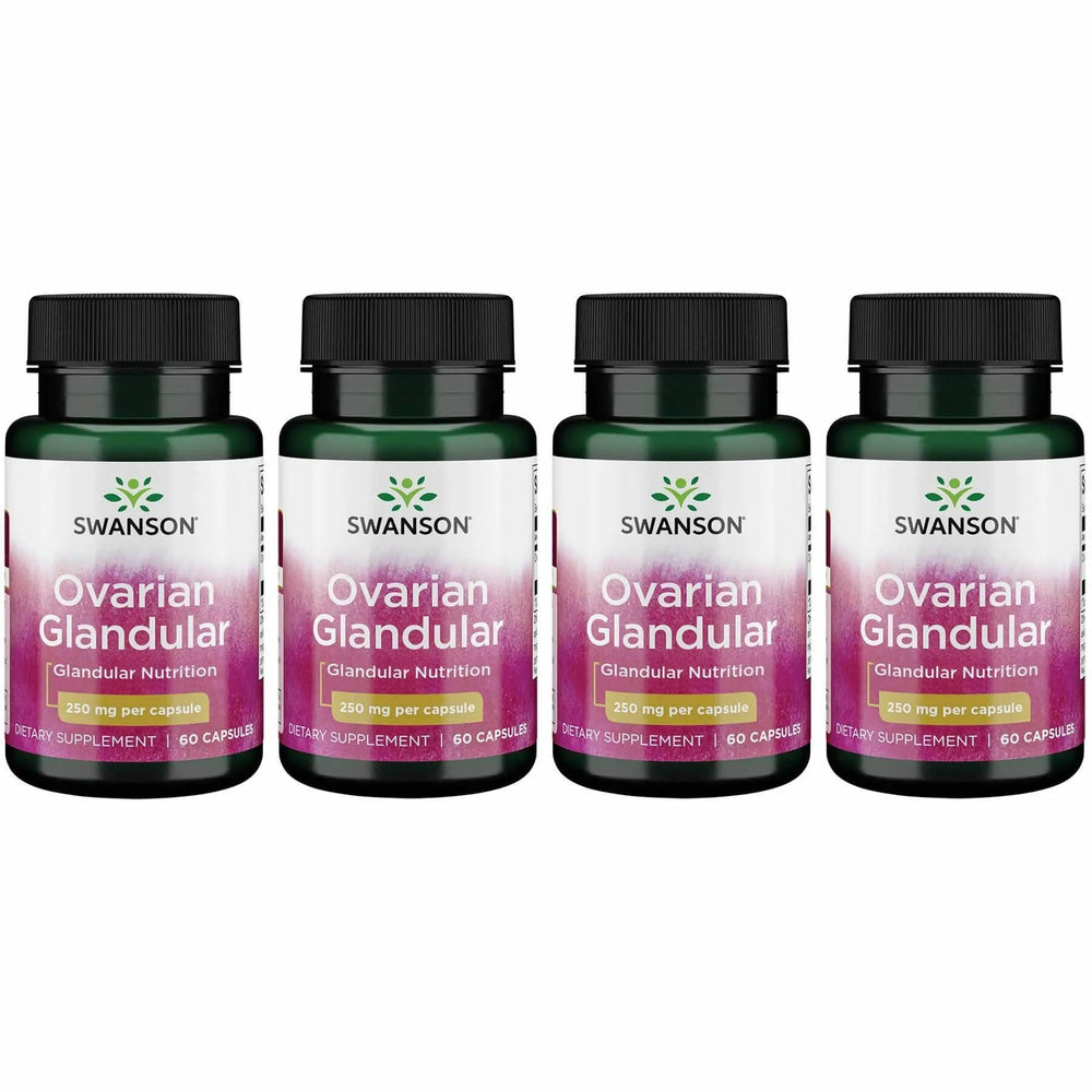 Swanson Ovarian Glandular bottle label showing 60 capsules