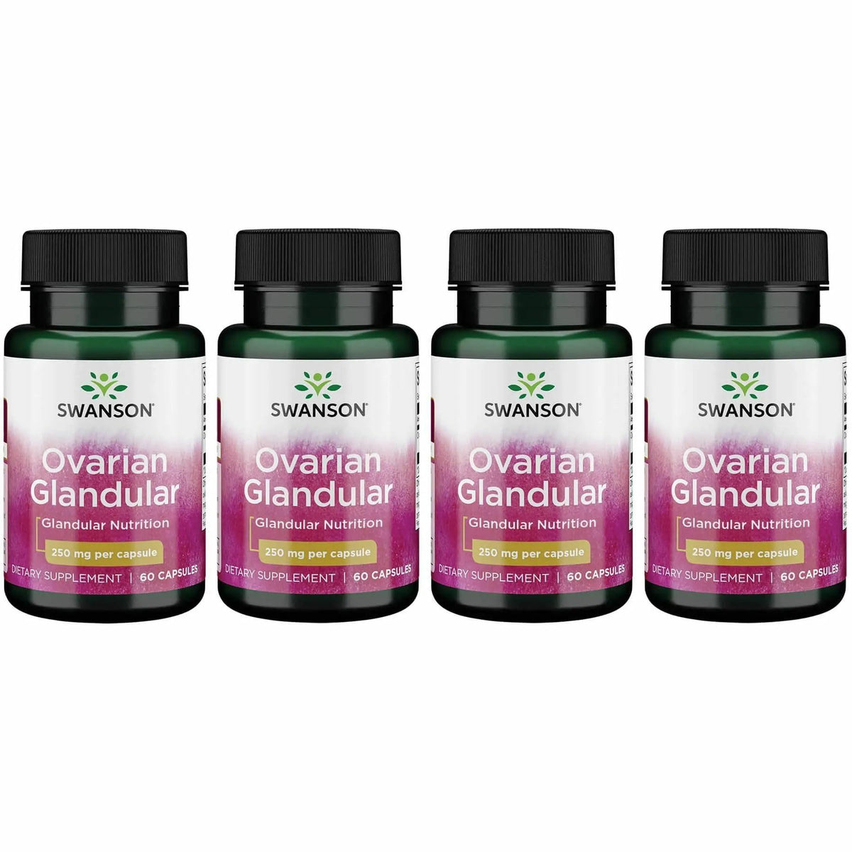 Swanson Ovarian Glandular bottle label showing 60 capsules