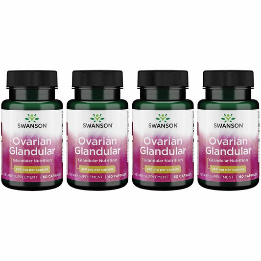 Swanson Ovarian Glandular bottle label showing 60 capsules