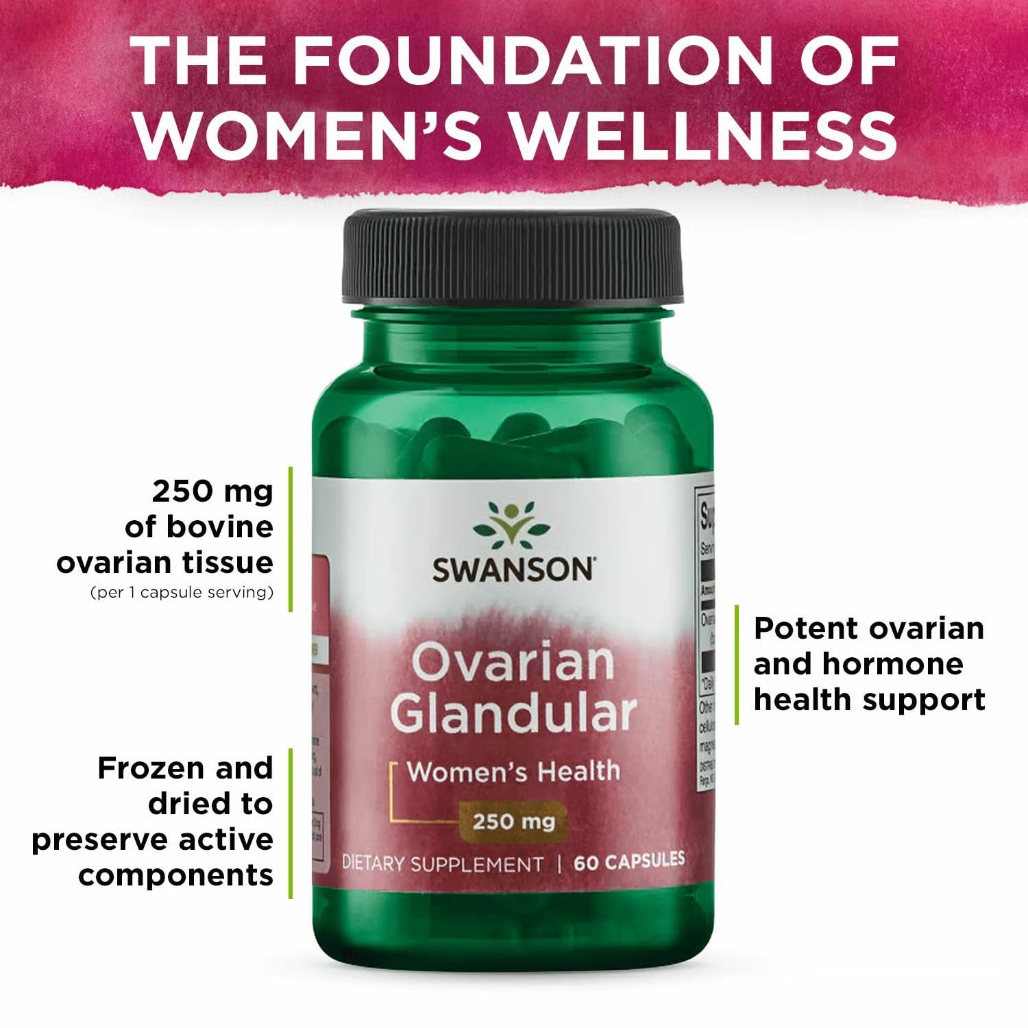 Benefits for women's health and balance from ovarian glandular