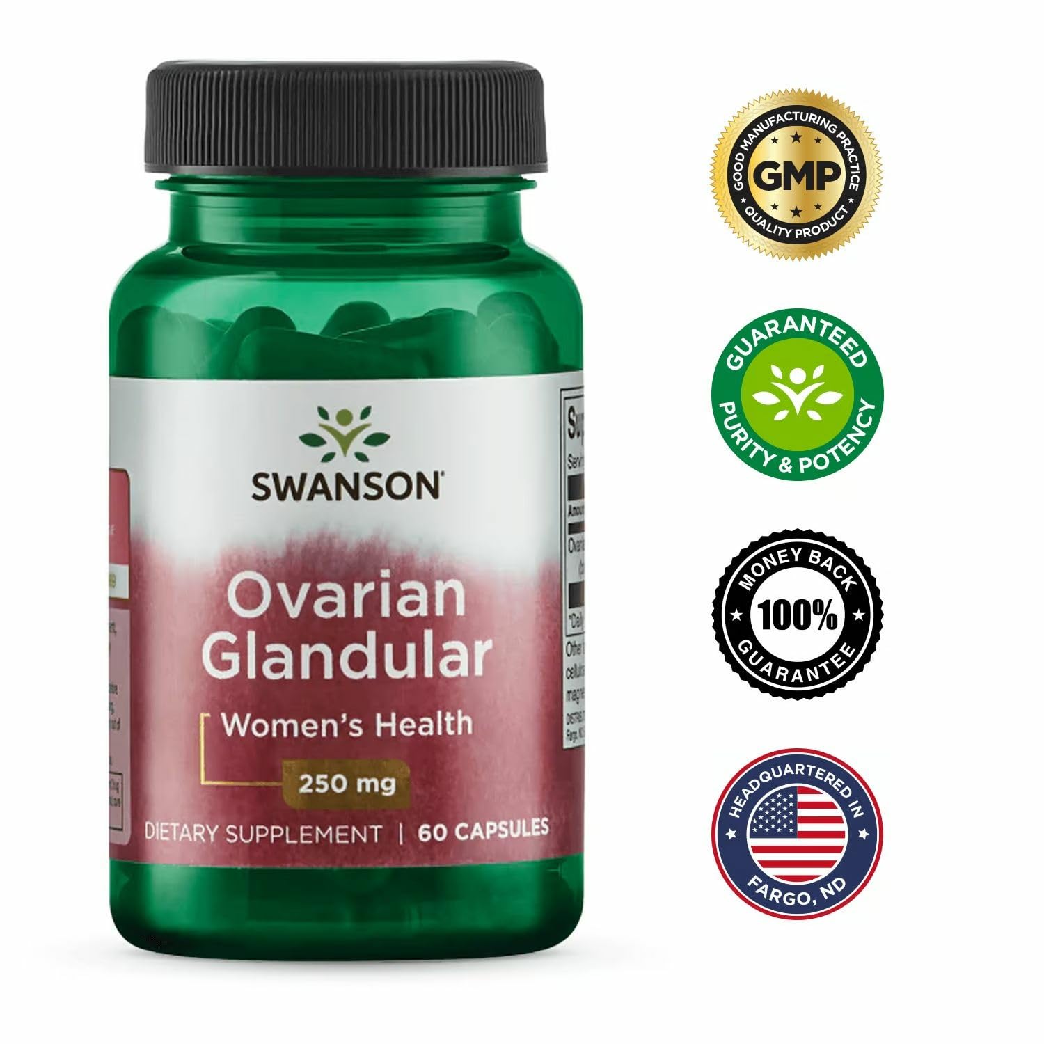 Swanson Ovarian Glandular 3-pack packaging front