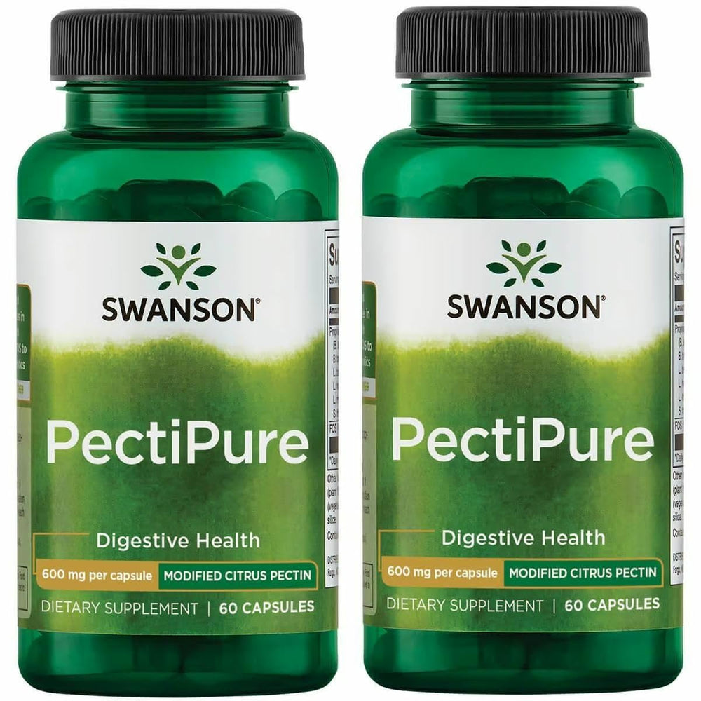 Swanson PectiPure Modified Citrus Pectin bottle label with 600 mg capsules