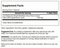 Close-up of Swanson PectiPure capsules showing 600 mg per capsule