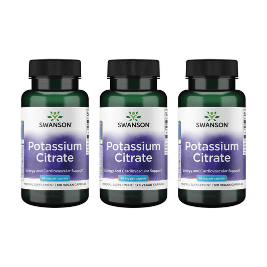 Swanson Potassium Citrate bottle with 120 capsules