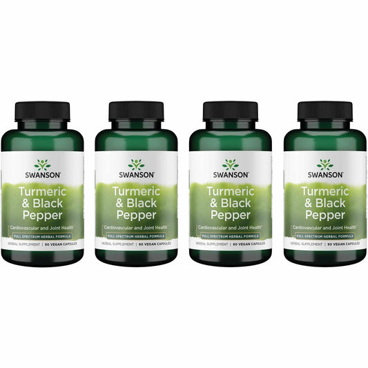 Swanson Premium Turmeric & Black Pepper bottle front view