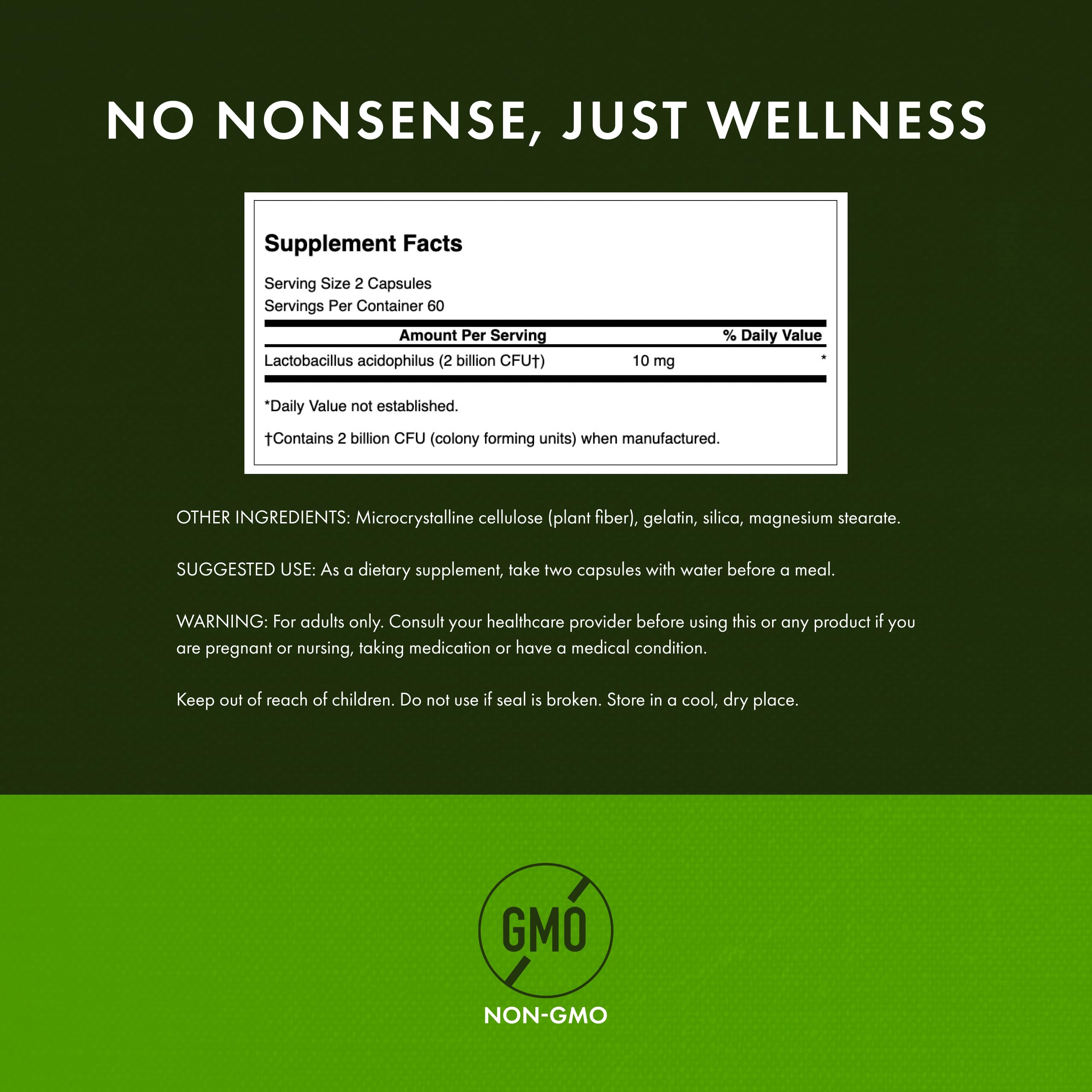 Probiotic capsules supporting bowel regularity with Swanson product