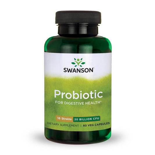 Front view of Swanson Probiotic for Digestive Health bottle with label