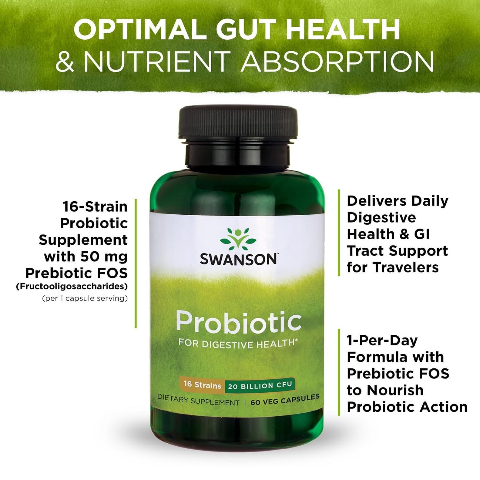 NutraFlora FOS prebiotic ingredient on the label