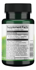 Close-up of Swanson Probiotic Kids NAT Cherry 60 CHWBL bottle label
