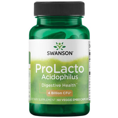 Swanson Prolacto Acidophilus probiotic bottle label