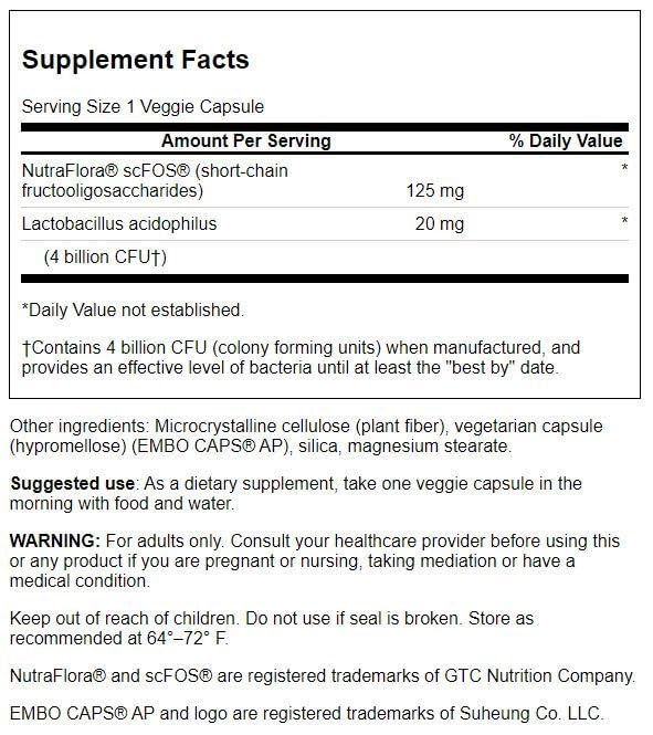 Close-up of Swanson Prolacto Acidophilus capsules