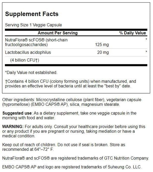 Close-up of Swanson Prolacto Acidophilus capsules
