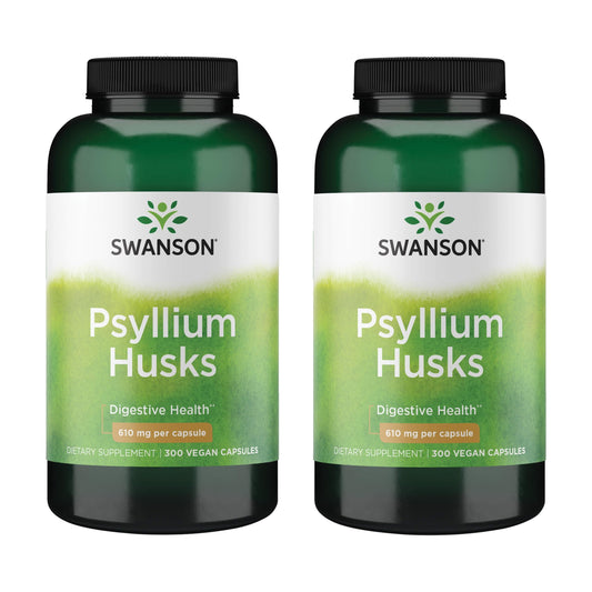 Swanson Psyllium Husk dietary fiber supplement bottle and label front