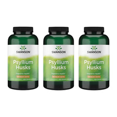 Swanson Psyllium Husk 610 mg dietary fiber supplement bottle front view