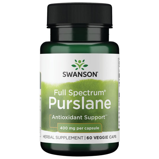 Swanson Full Spectrum Purslane 400 mg bottle front view