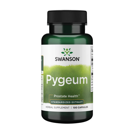 Swanson Pygeum bottle with label showing 125 mg per capsule