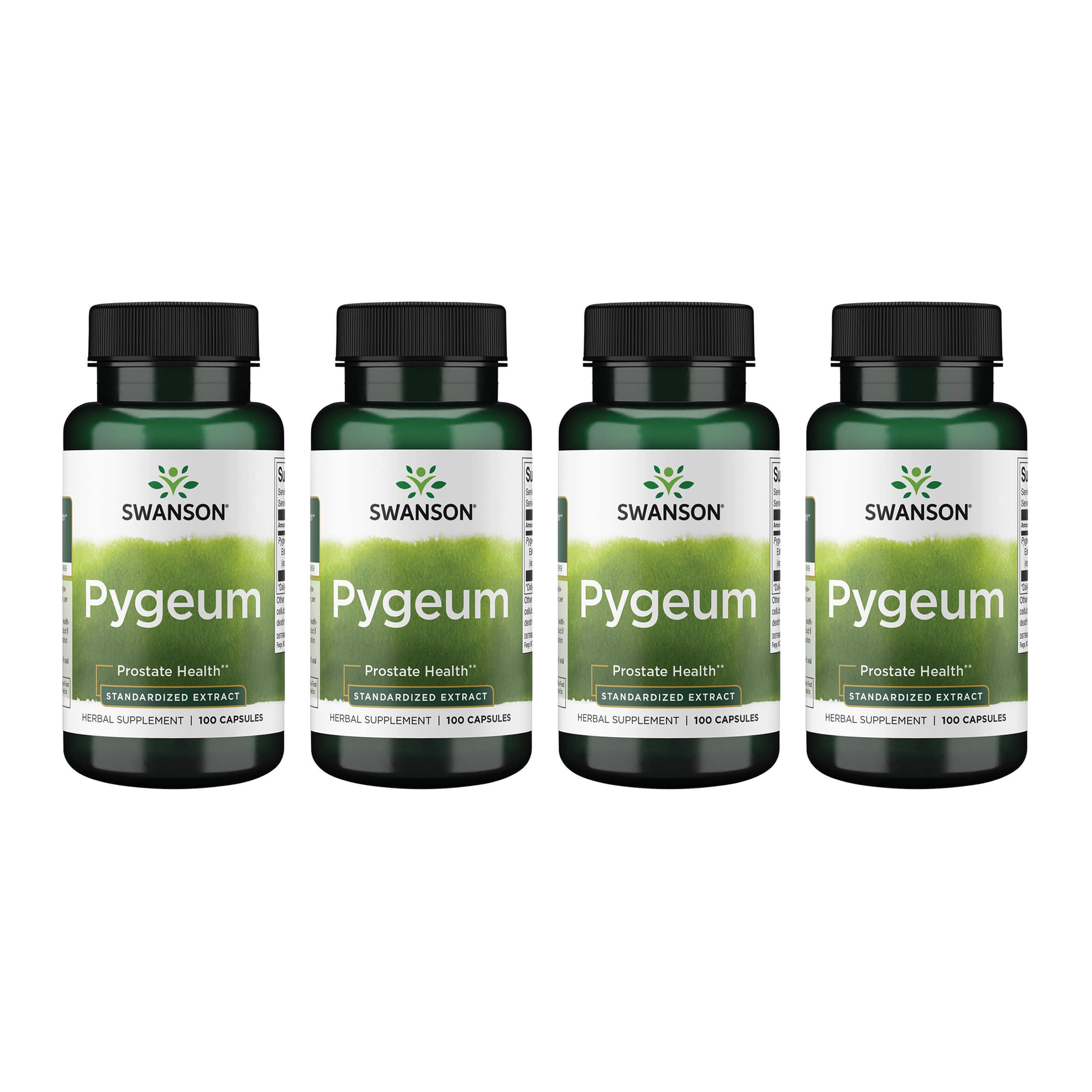 Swanson Pygeum 125 mg, 100 capsules, 4-pack bottle