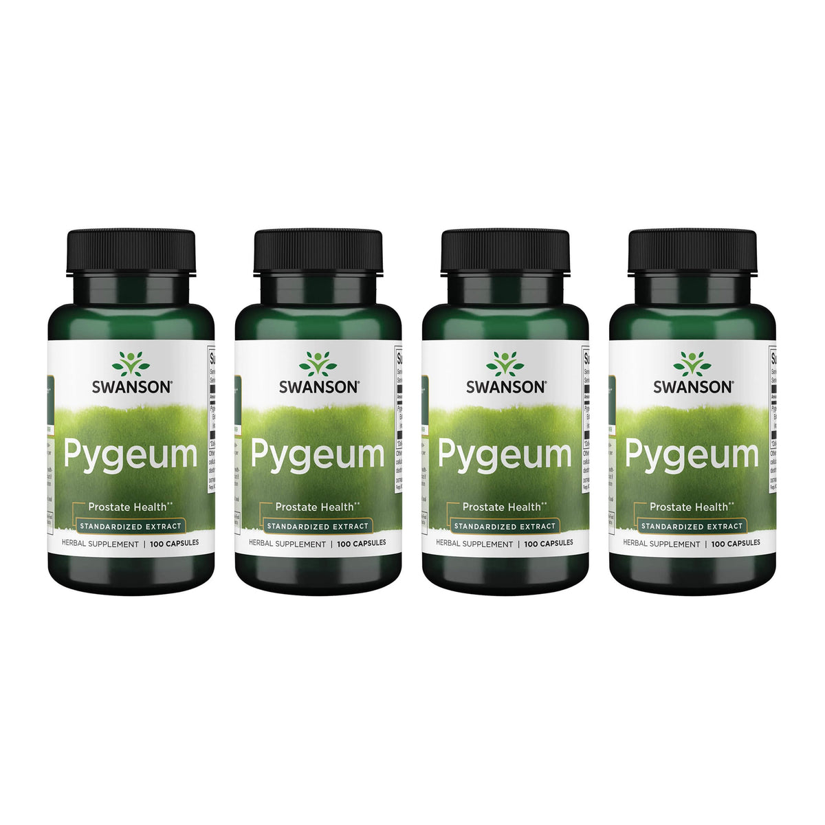Swanson Pygeum 125 mg, 100 capsules, 4-pack bottle