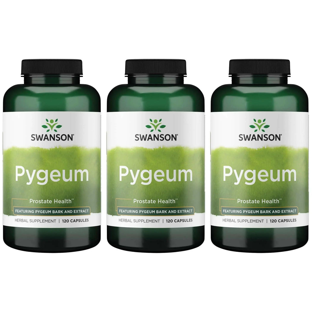 Swanson Pygeum 3-pack hero image with product label