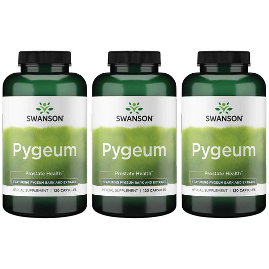 Swanson Pygeum 3-pack hero image with product label