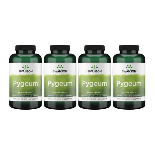 Swanson Pygeum 4-pack bottles grouped together