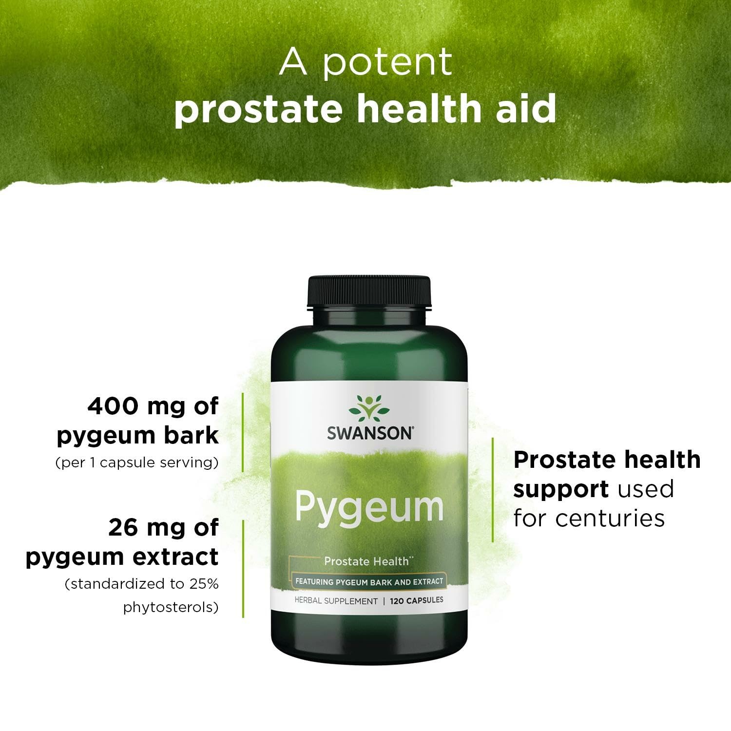 Close-up of Swanson Pygeum product label