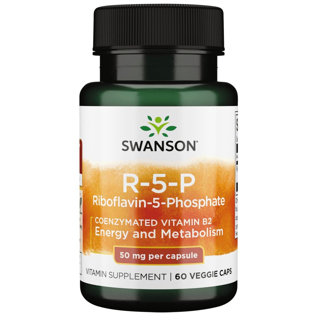 Swanson R-5-P Riboflavin-5-Phosphate bottle label