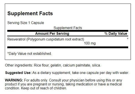 Swanson Resveratrol 100 - 100 mg, 30 capsules - image 2