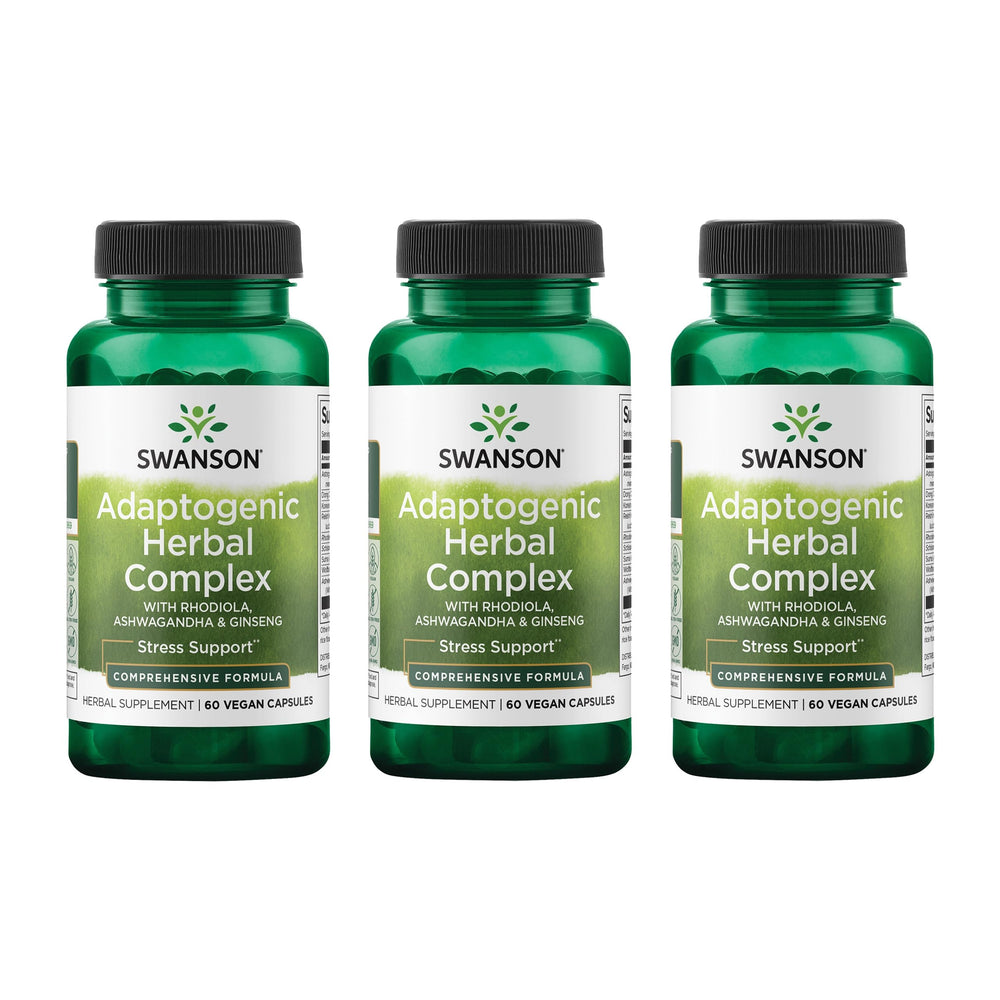 Swanson Rhodiola Ashwagandha Ginseng Complex bottle front