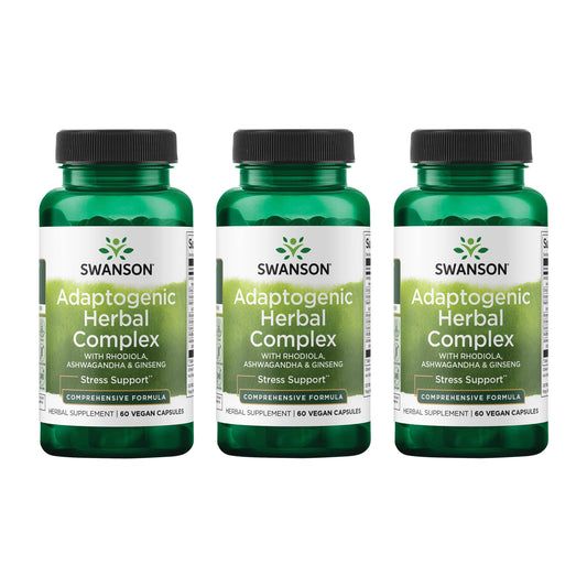 Swanson Rhodiola Ashwagandha Ginseng Complex bottle front