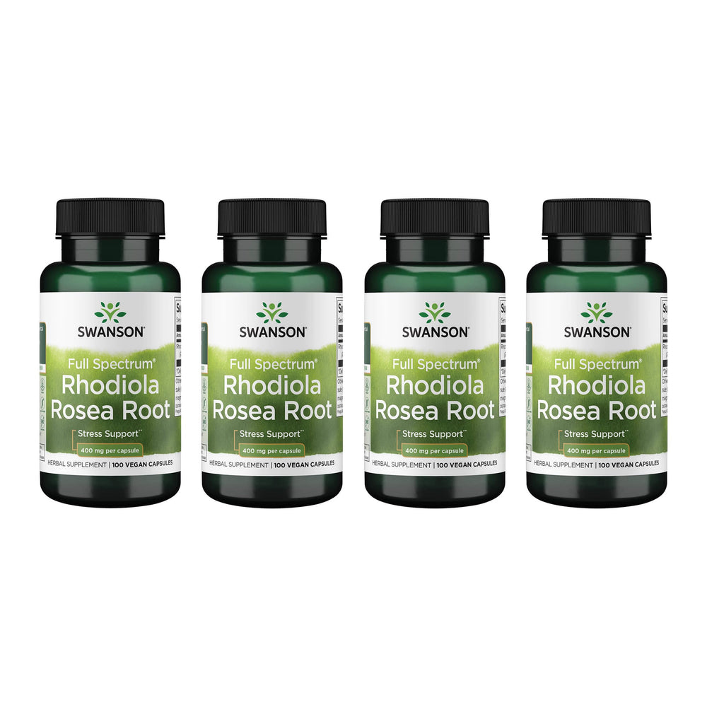 Swanson Rhodiola Rosea Root bottle for daily stress support and mood balance.