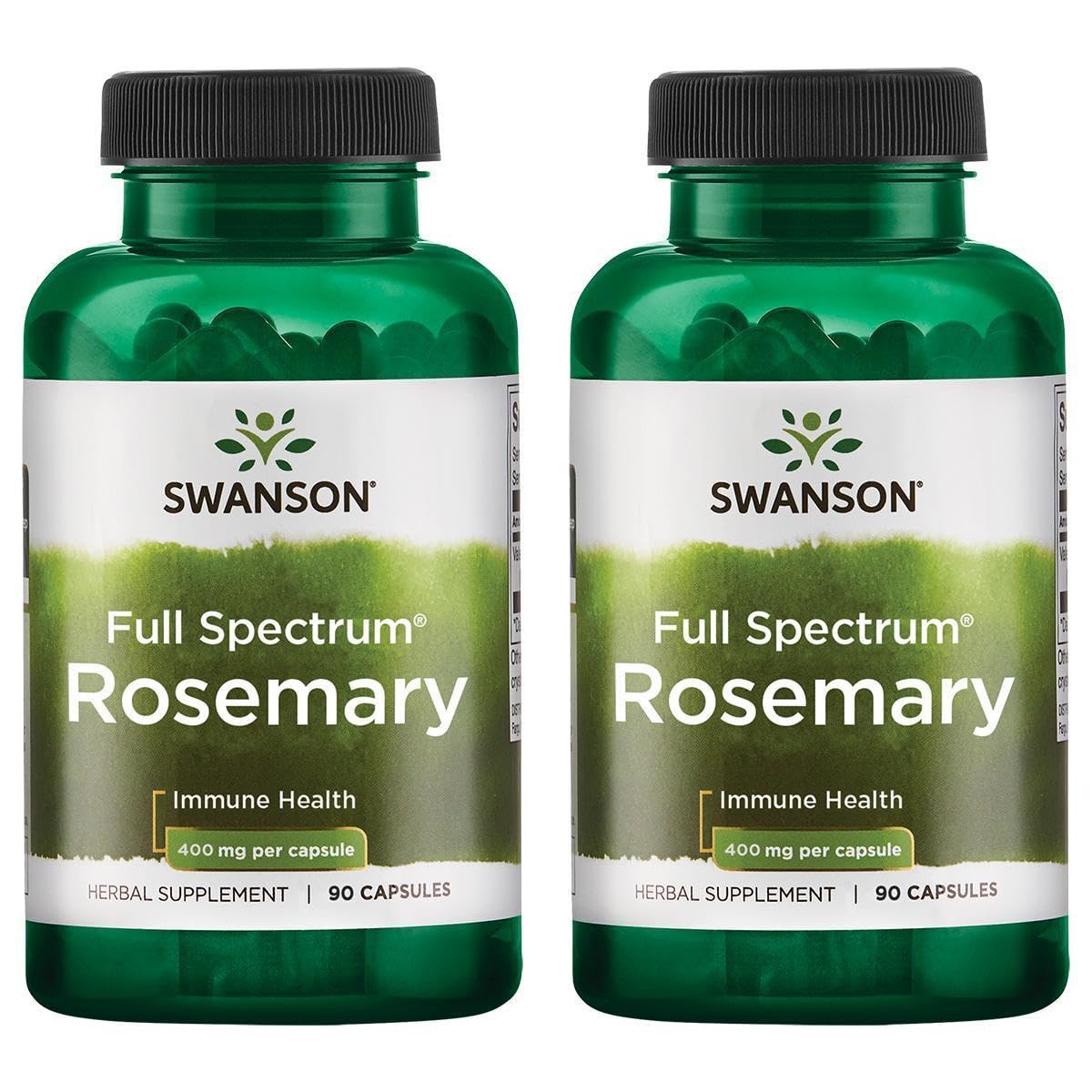 Swanson Rosemary 400 mg per capsule bottle close-up