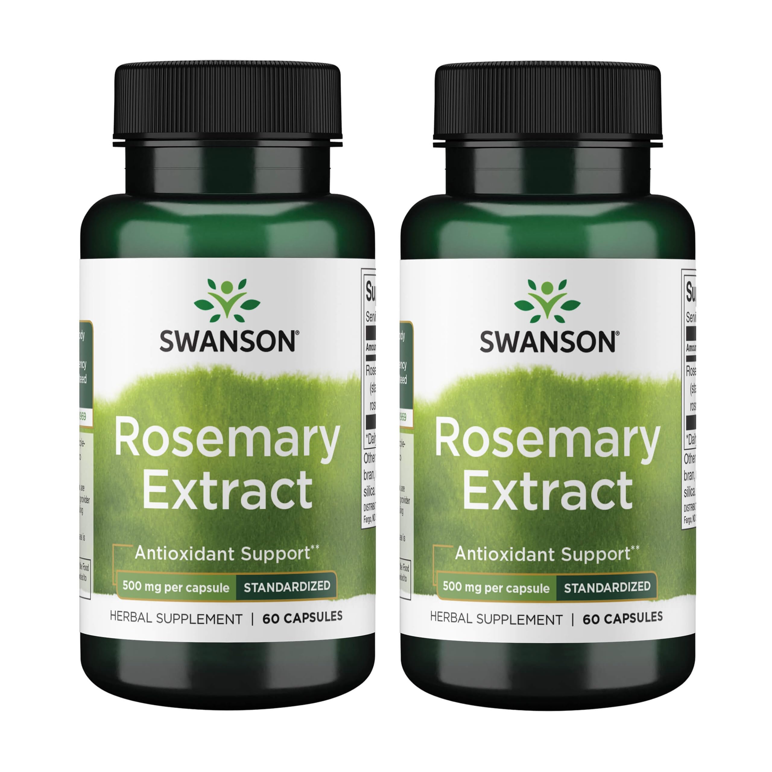 Swanson Rosemary Extract bottle – 500 mg per capsule, 2-pack