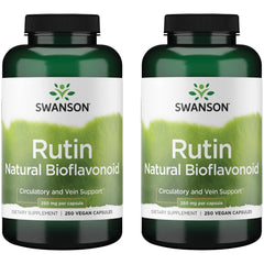 Swanson Rutin bottle label showing 250 mg and 250 capsules in a 2-pack