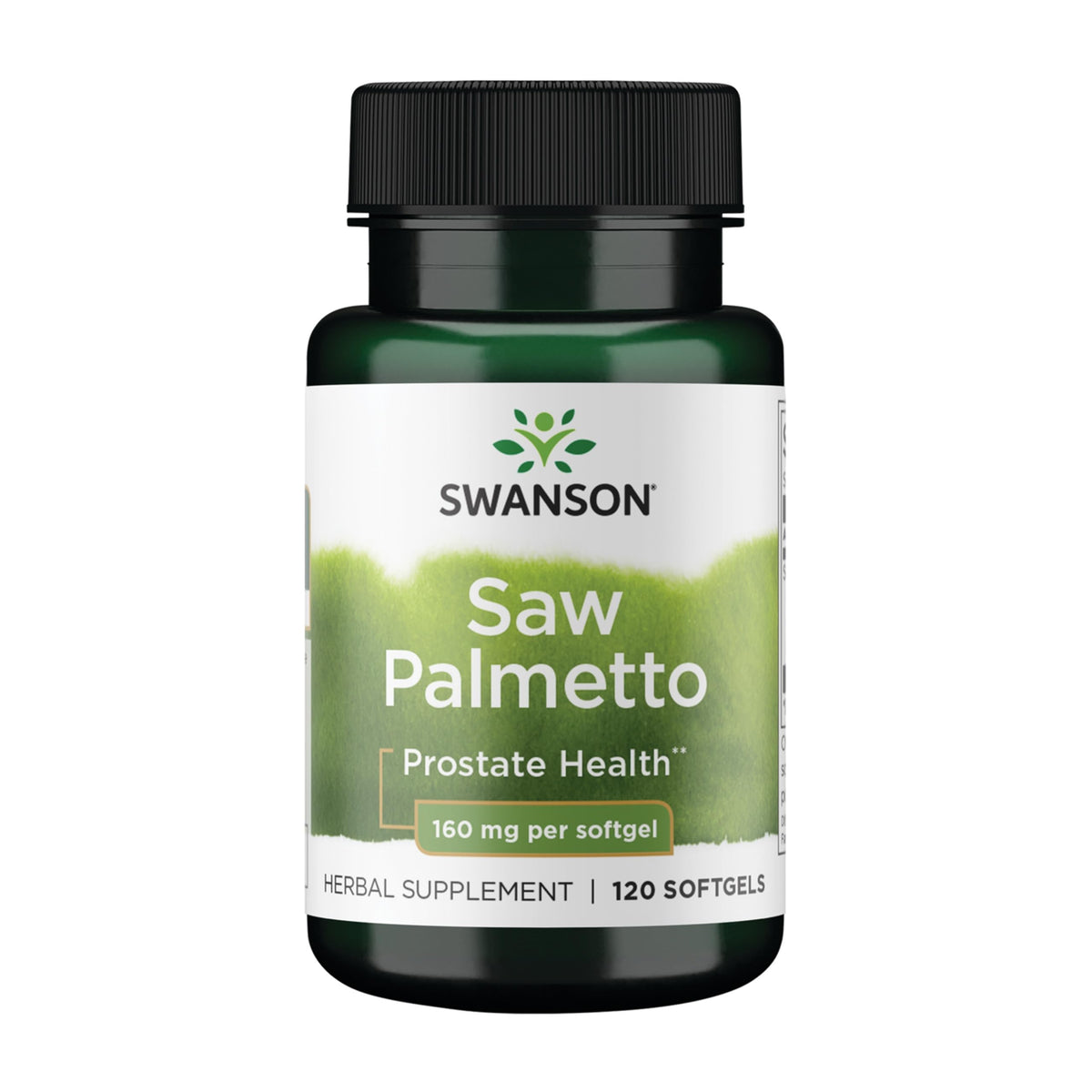 Swanson Saw Palmetto 160 mg softgels bottle